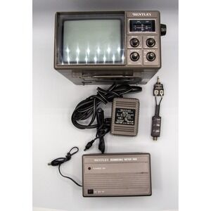 Bentley 100c 5" Portable Blk N White Television 1983. Not Tested